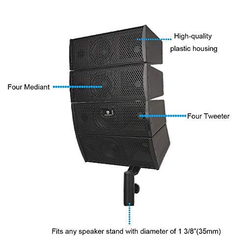 PRORECK Club AEF 12-Inch 4000 Watt DJ/Powered PA Speaker System Combo Set